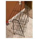 Vintage black wire shelf
