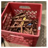 Crate of Lincoln logs