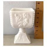 Milk glass candy dish