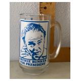 1972 Archie Bunker for President glass