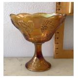 Carnival glass candy dish