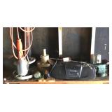 Contents of shelf with Little Town vise