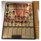 1982 Cardinals World Champions plaque