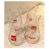 7-Up Uncola glasses x4