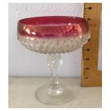 Indiana Glass Diamond Point compote
