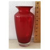 Ruby crystal vase