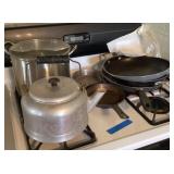 Pots and pans on stove