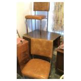 Vintage drop leaf table and 2 chairs