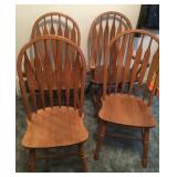 4 oak chairs