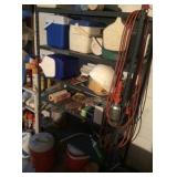 Contents of metal shelf