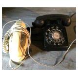 2 rotary dial desk phones
