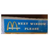 Vintage McDonaldï¿½s plexiglass sign