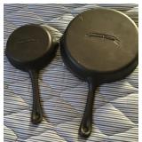 2 American Camper cast iron skillets
