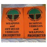 2 vintage St. Louis County  parks and rec signs