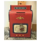 Ohio Art tin mailbox bank