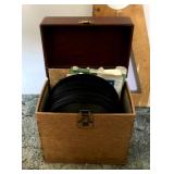 Record case with 45s