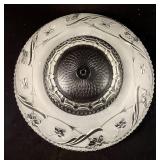 Vintage glass ceiling light shade --16" diameter
