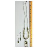 Sterling topaz  necklace and earrings