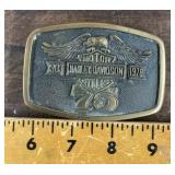 Harley Davidson brass belt buckle