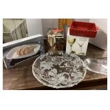 Serving pieces and stemware