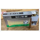 6.5 mm rifle ammo --full box