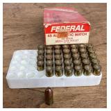 45 caliber ammo --box is 75% full