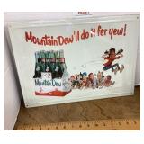 NEW metal Mountain Dew sign