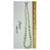 Chalcedony necklace and earrings