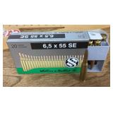 6.5 mm rifle ammo --full box