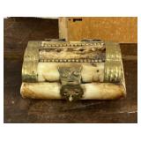 Horn & brass hand made trinket box
