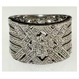 Sterling silver ring with tiny clear stones