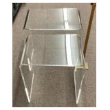 2 Lucite nesting tables