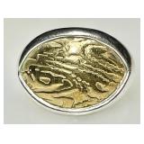 Silpada sterling silver bronzite ring