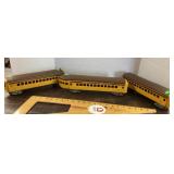 3 American Flyer train cars
