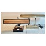 2 vintage desk lamps --work