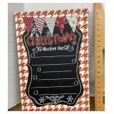 NEW Christmas decor Bucket List chalkboard