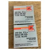 2 boxes .410 gauge slugs --full