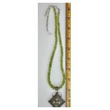 Sterling silver and peridot necklace