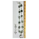 Sterling silver gemstone necklace and earrings