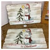 2 NEW Christmas signs