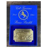 Colt Firearms brass belt buckle