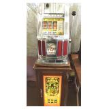 Arrow-Head 25-cent slot machine and stand