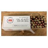.45 caliber ammo --full box
