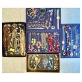 Large lot of costume jewelry
