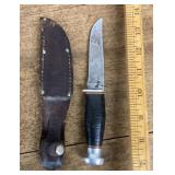 Fixed blade knife with sheath