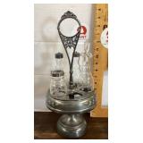 Empire silverplate cruet castor set