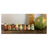 8 wood multi cultural wooden dolls in globe