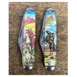 Lash Larue & Dale Evans pocket knives