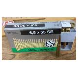 6.5 mm rifle ammo --full box