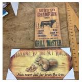 2 NEW wooden novelty wall plaques